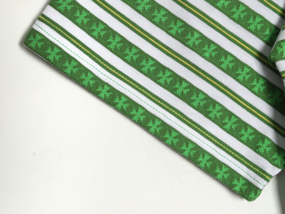 Ch**me He**ts striped cross short sleeve t-shirt tsk1