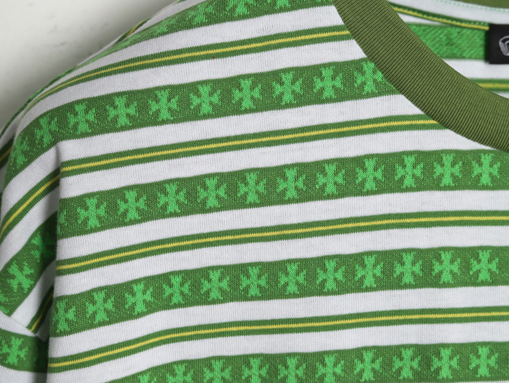 Ch**me He**ts striped cross short sleeve t-shirt tsk1