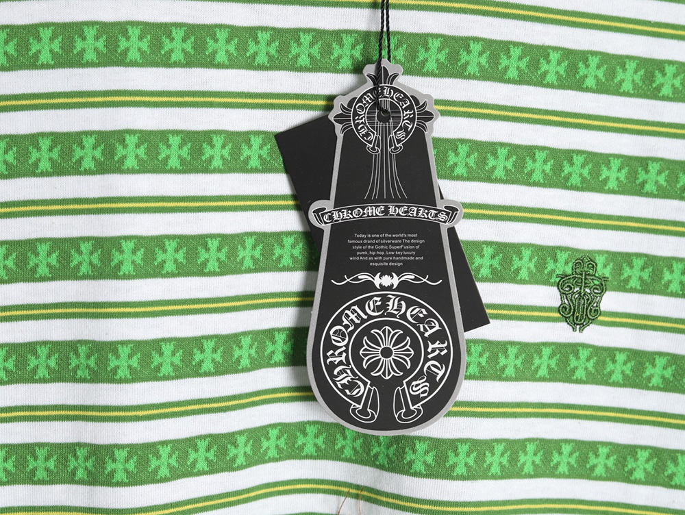 Ch**me He**ts striped cross short sleeve t-shirt tsk1