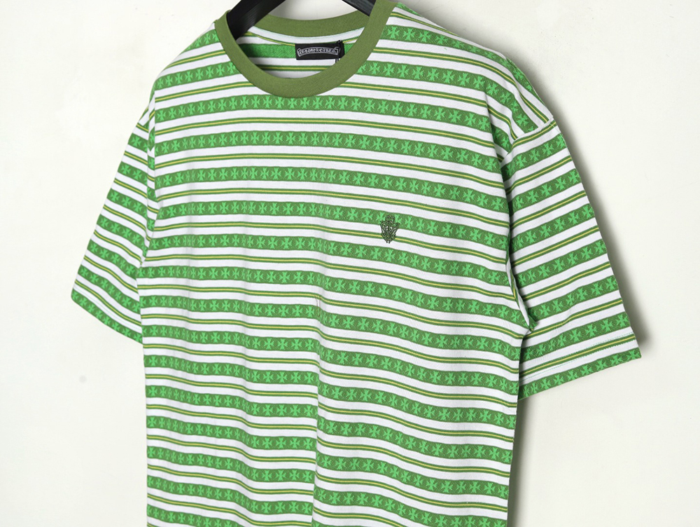 Ch**me He**ts striped cross short sleeve t-shirt tsk1