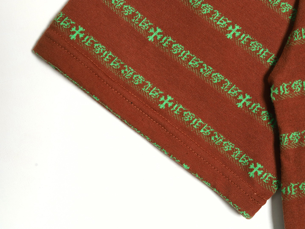 Ch**me He**ts striped cross short sleeve t-shirt tsk2