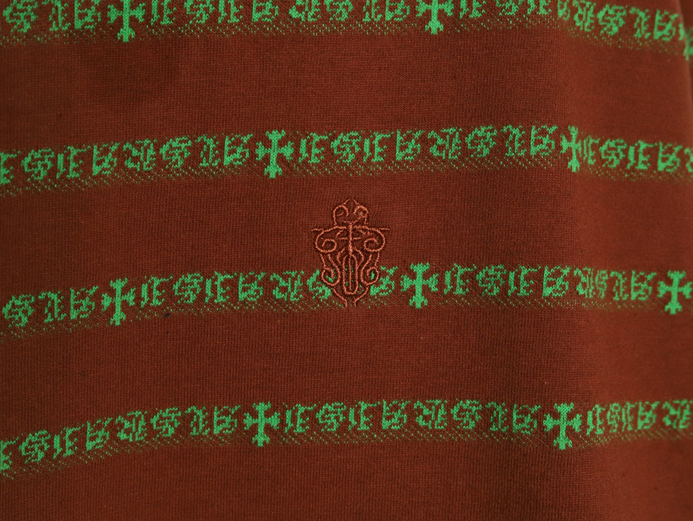 Ch**me He**ts striped cross short sleeve t-shirt tsk2