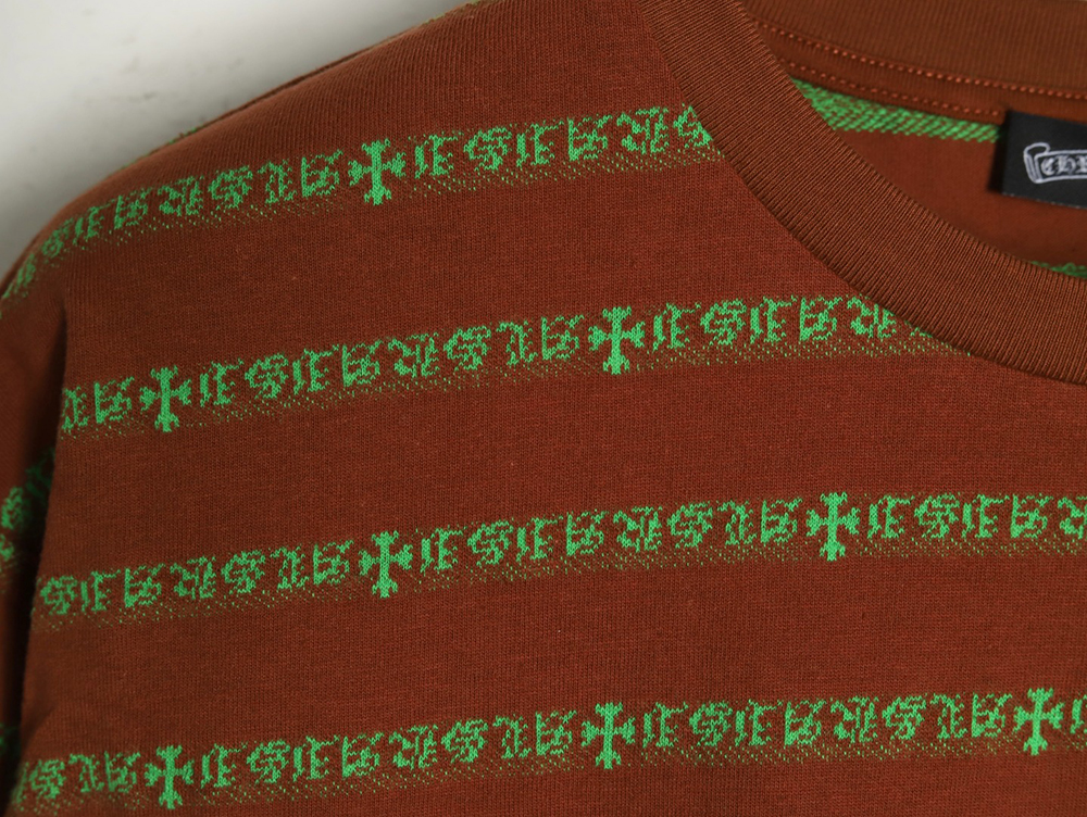 Ch**me He**ts striped cross short sleeve t-shirt tsk2