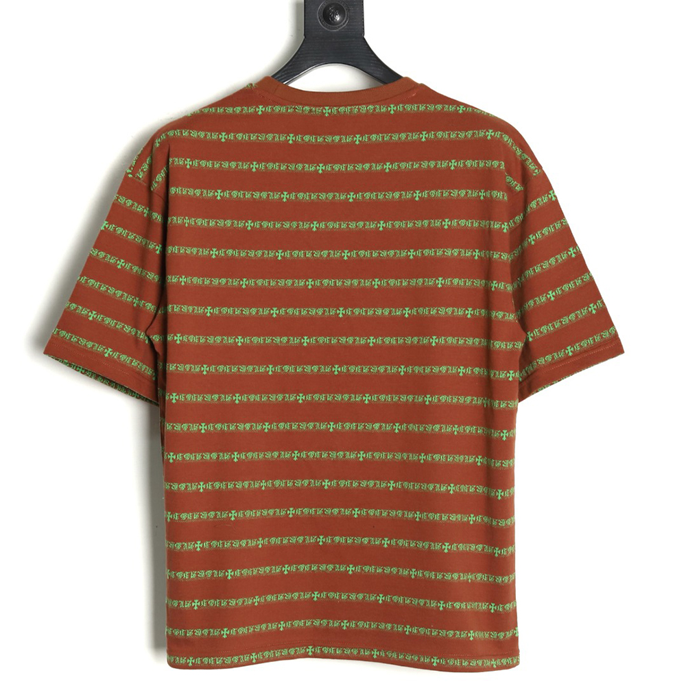 Ch**me He**ts striped cross short sleeve t-shirt tsk2