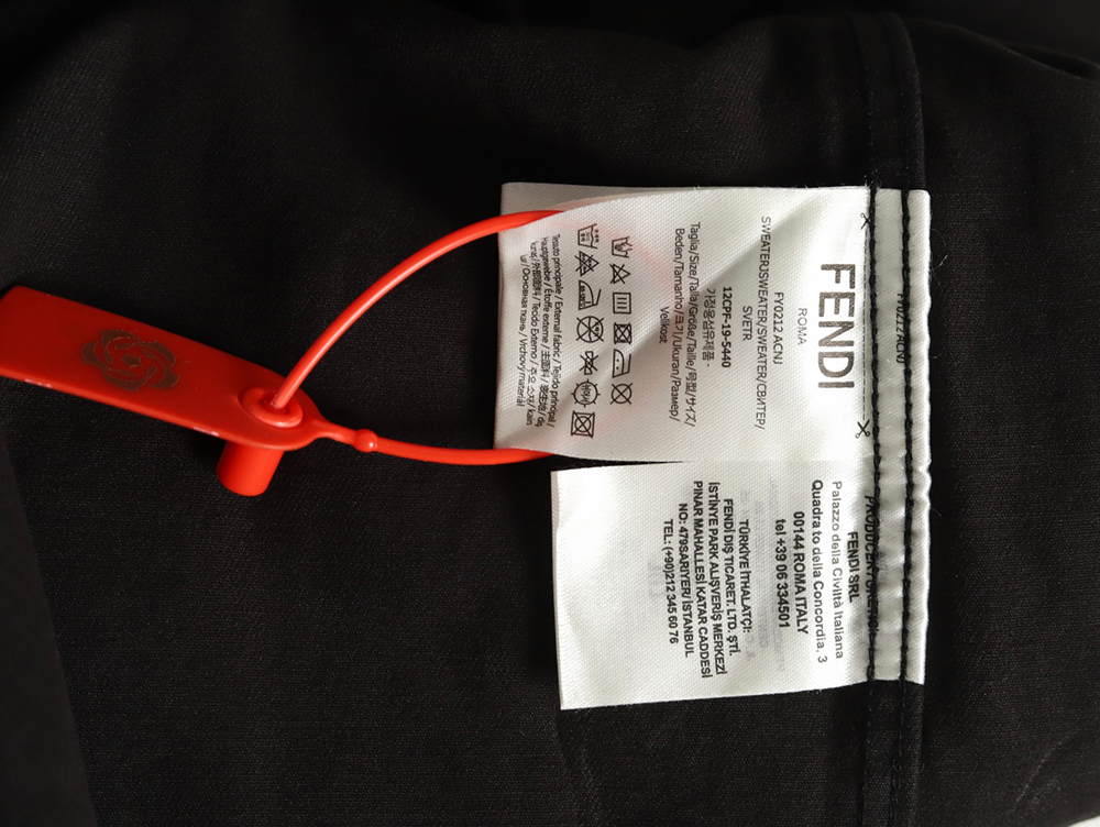 F**di leather label patch long sleeve shirt