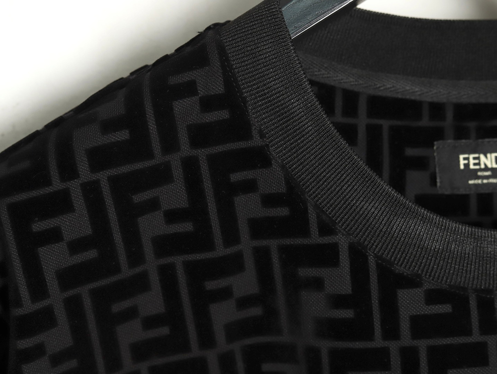 F**di all over ff flocked short sleeve t-shirt