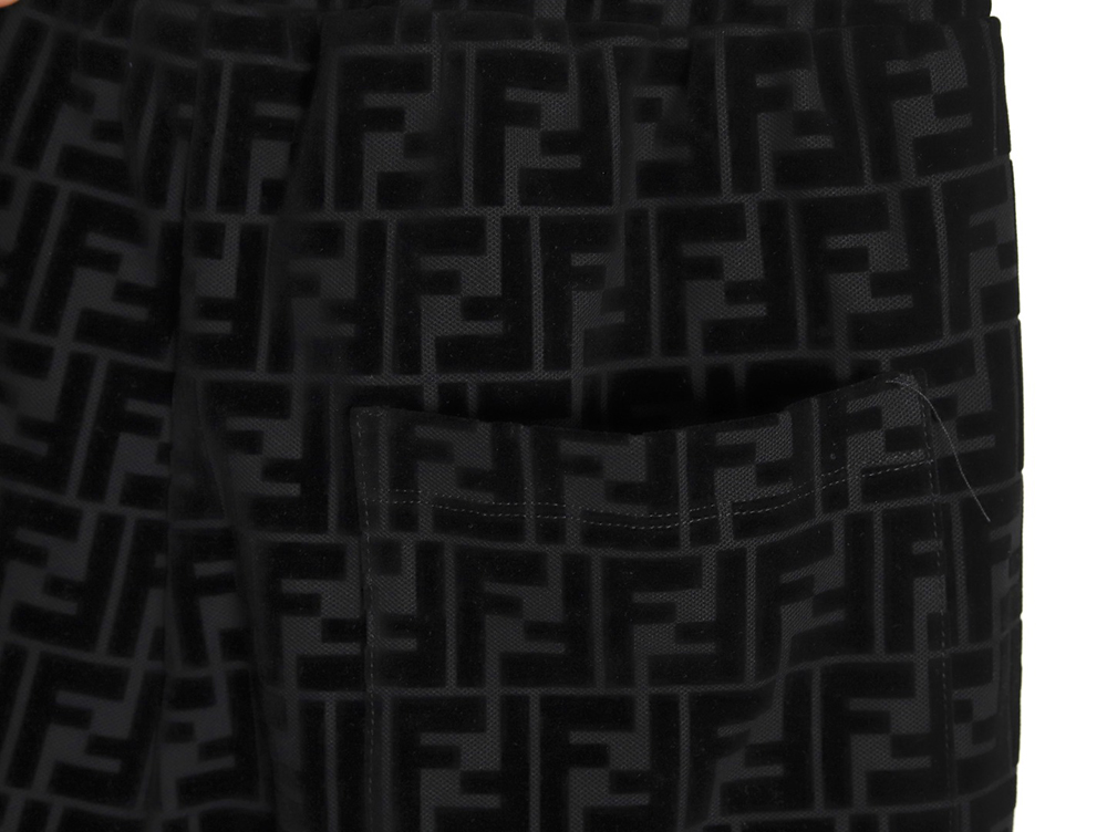 F**di ff all over print flocked shorts