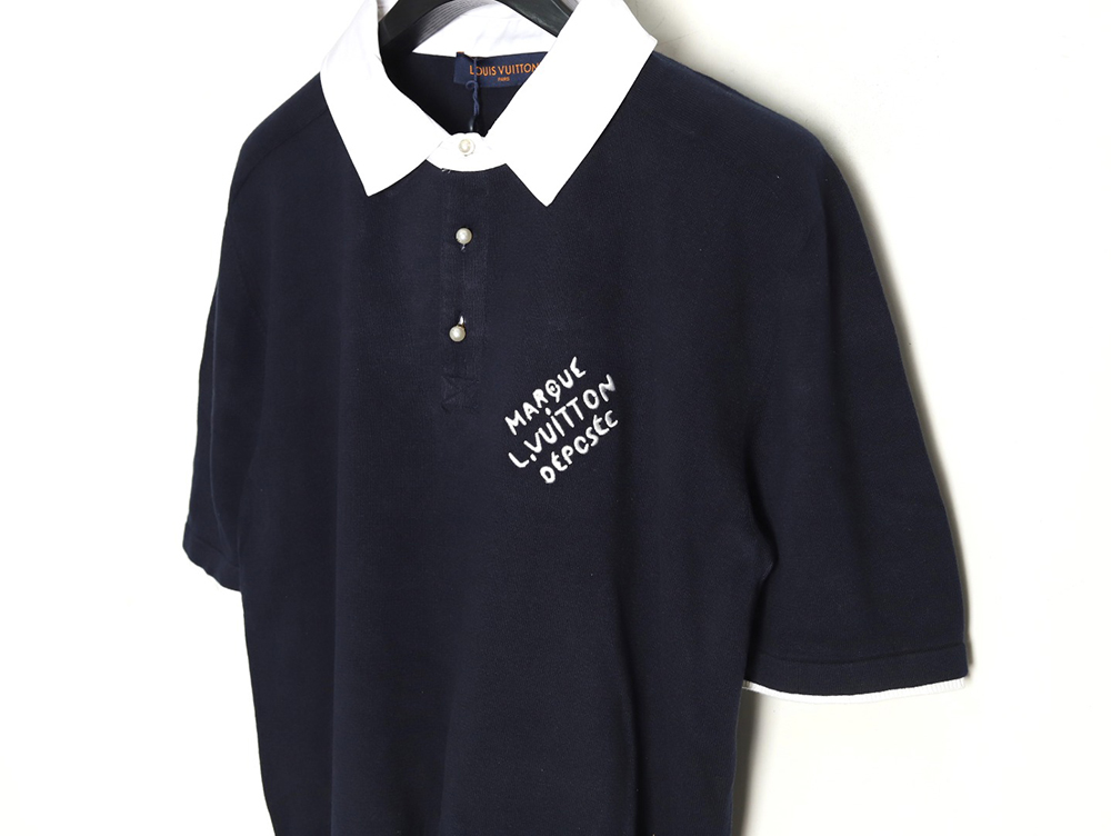 l0*is V*t0n colorblock signature polo short sleeve t-shirt