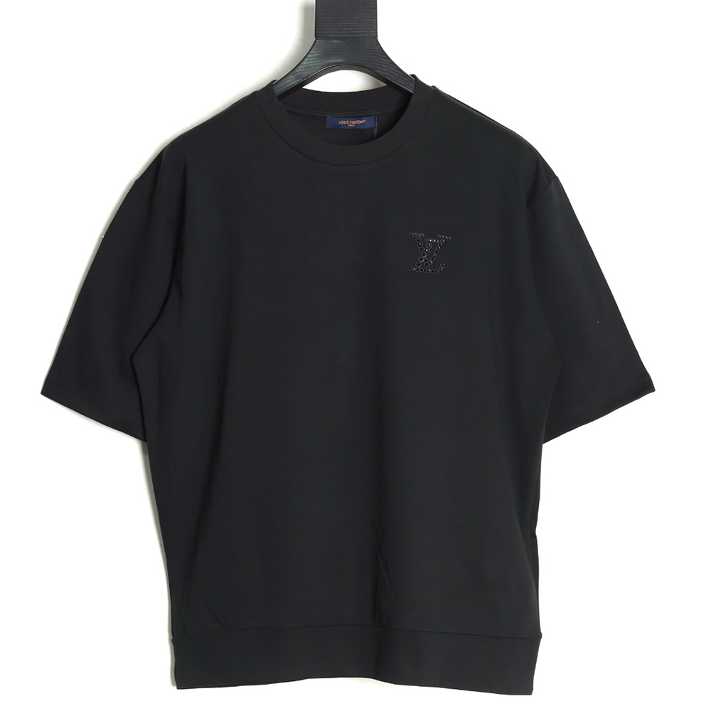 l0*is V*t0n rhinestone embellished knitted short-sleeved t-shirt