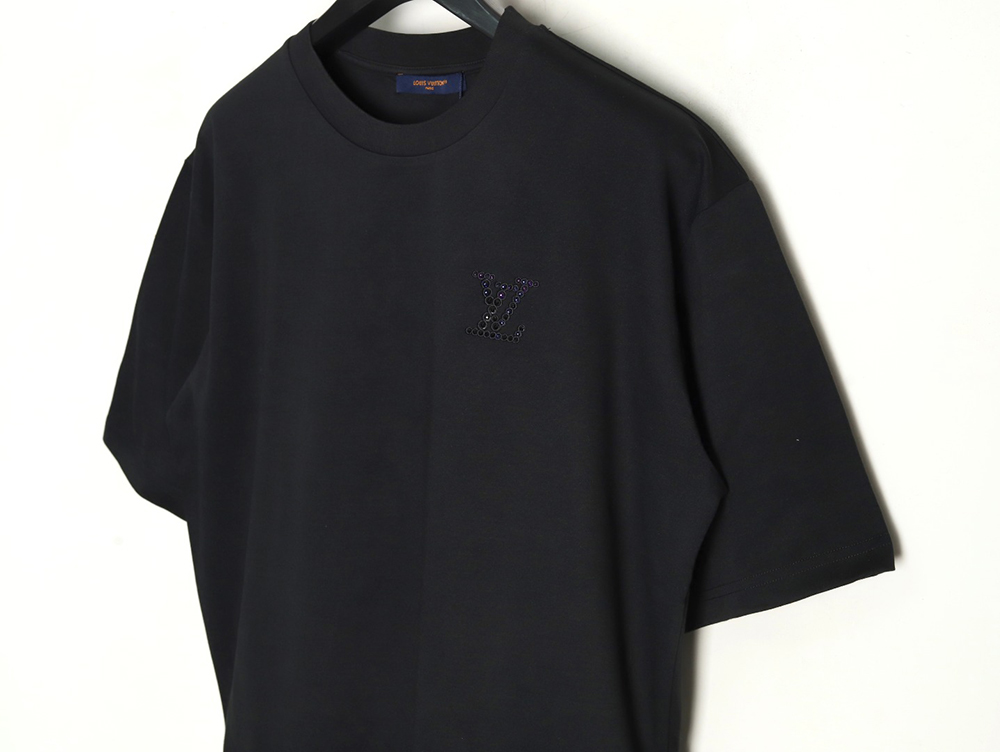 l0*is V*t0n rhinestone embellished knitted short-sleeved t-shirt