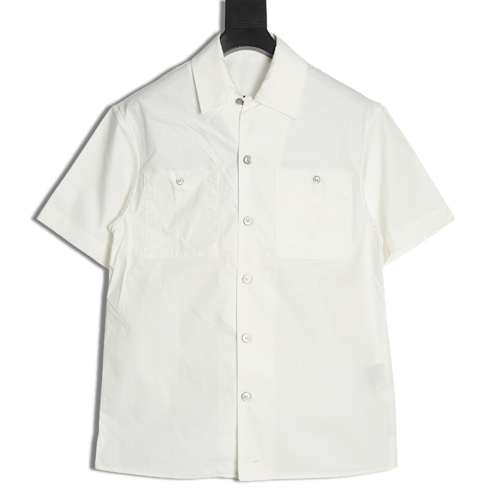 l0*is V*t0n pocket embossed short sleeve shirt