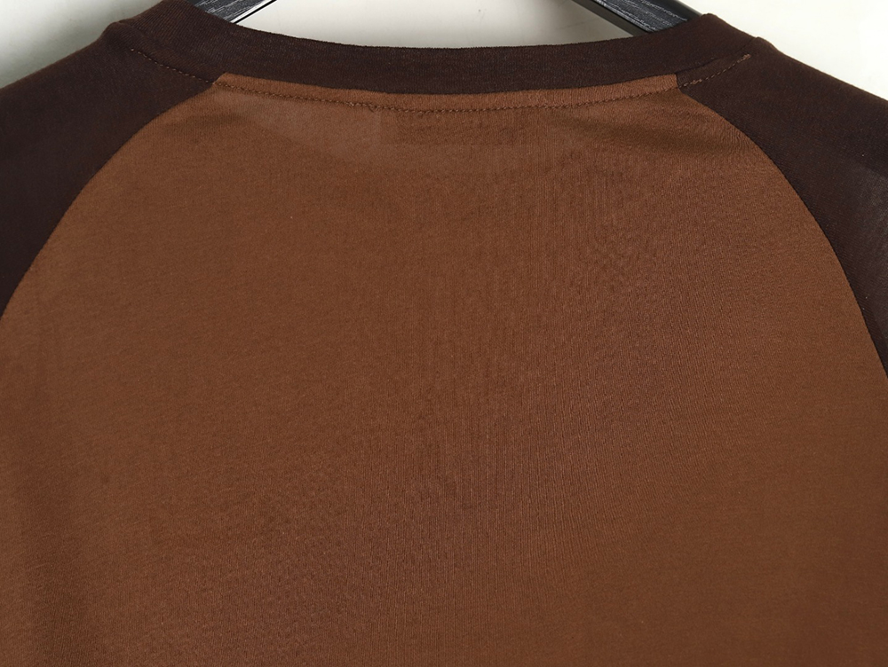 Miu Miu raglan sleeve contrast patchwork long sleeve T-shirt