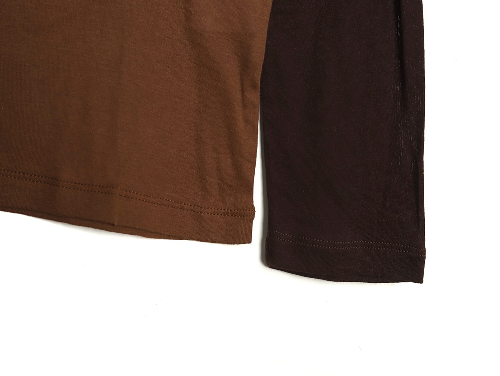 Miu Miu raglan sleeve contrast patchwork long sleeve T-shirt