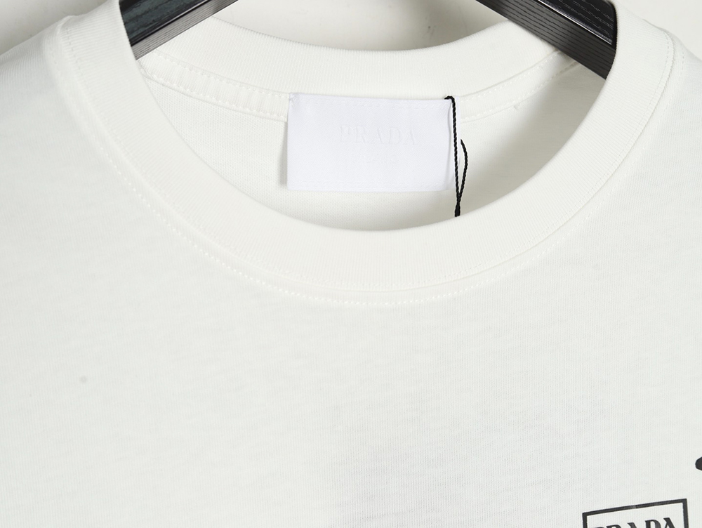 Pra*a multi-logo printed short-sleeved t-shirt