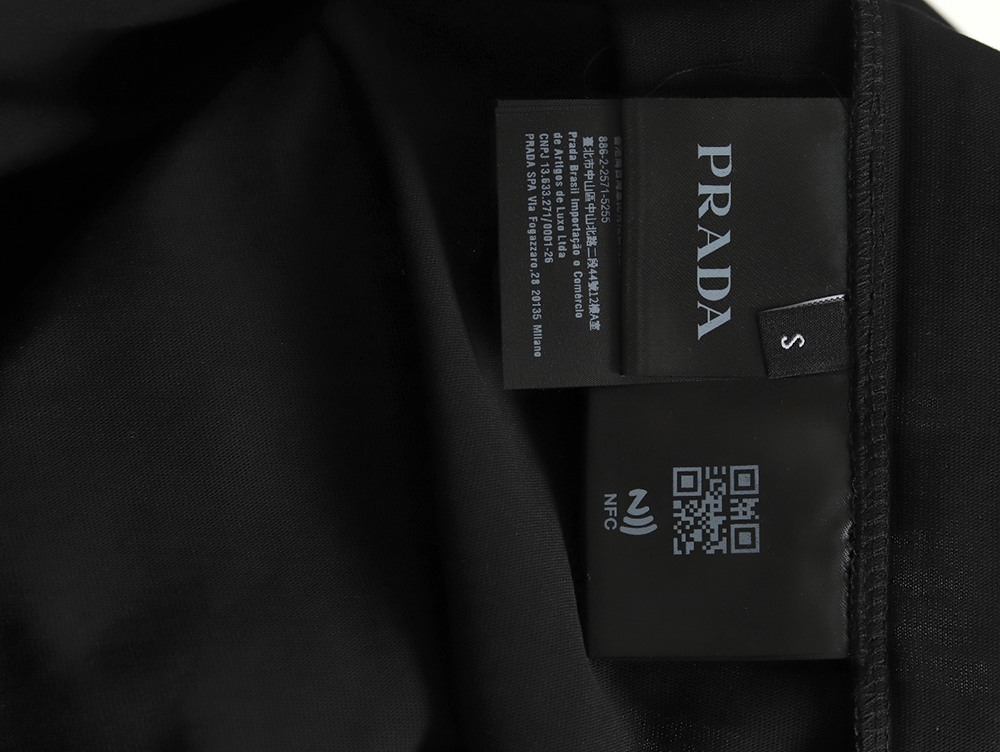 Pra*a multi-logo printed short-sleeved t-shirt tsk1