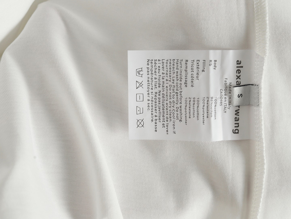 Alexander Wang Washed Lettering LOGO Short Sleeve T-Shirt