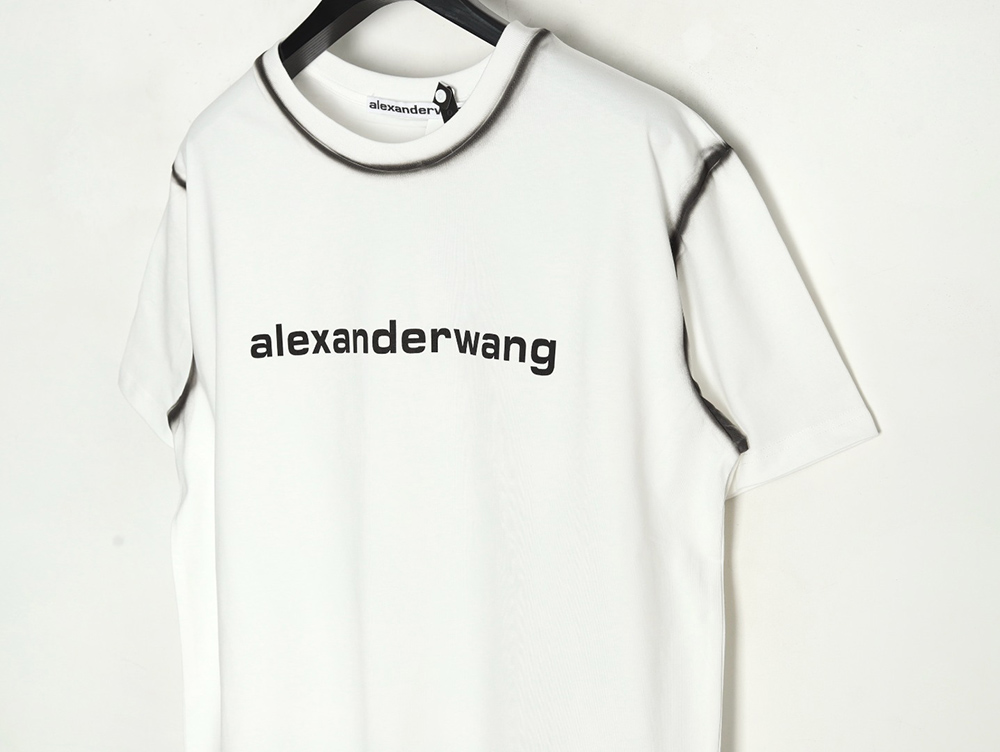 Alexander Wang Washed Lettering LOGO Short Sleeve T-Shirt