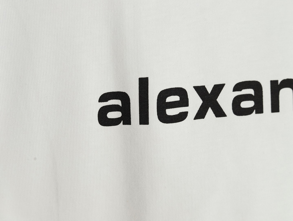 Alexander Wang Washed Lettering LOGO Short Sleeve T-Shirt