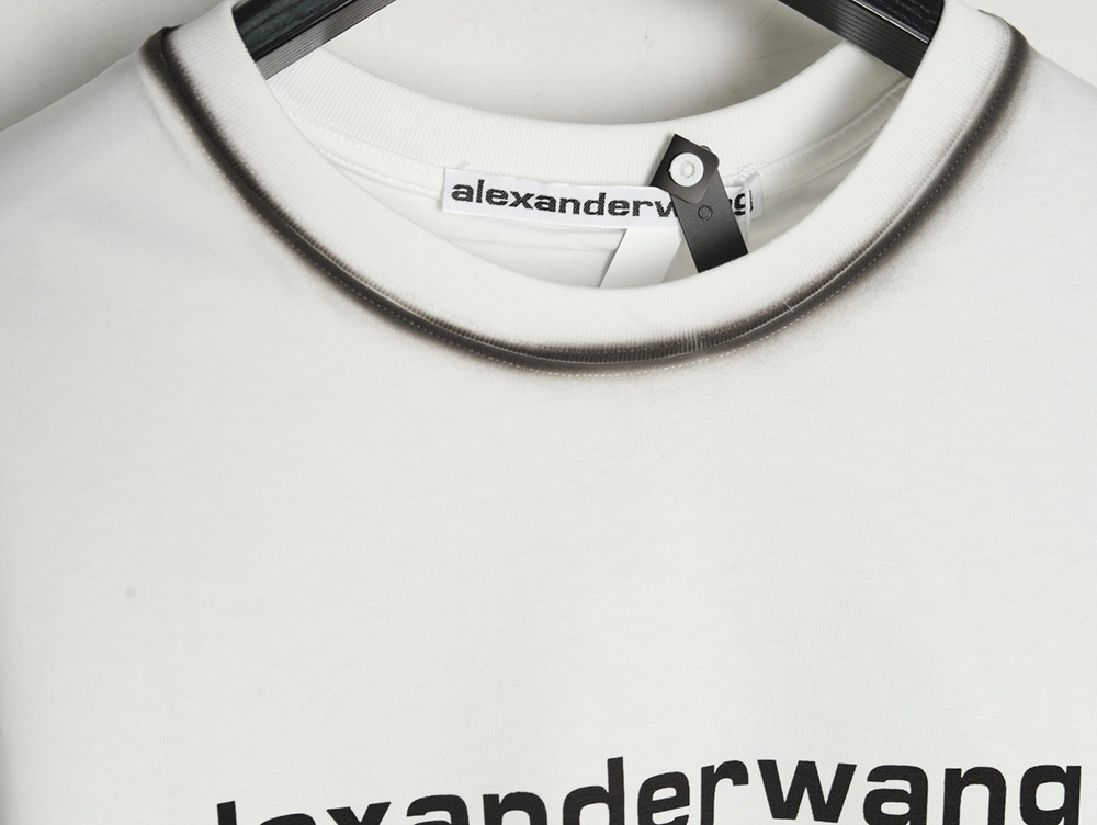Alexander Wang Washed Lettering LOGO Short Sleeve T-Shirt