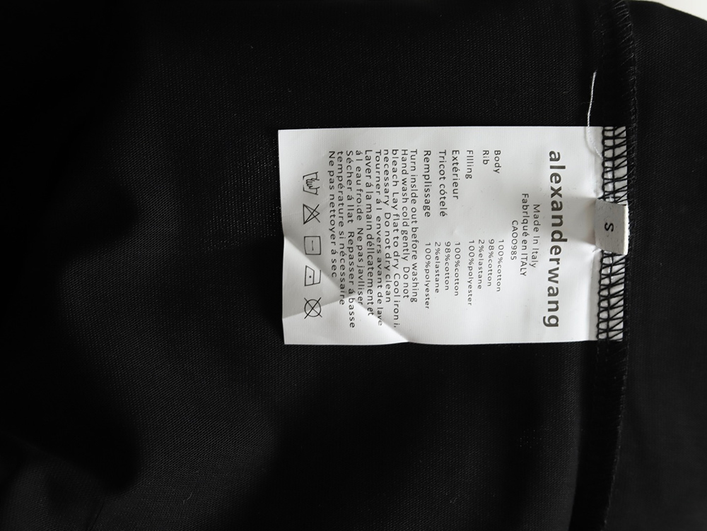 Alexander Wang Washed Lettering LOGO Short Sleeve T-Shirt TSK1