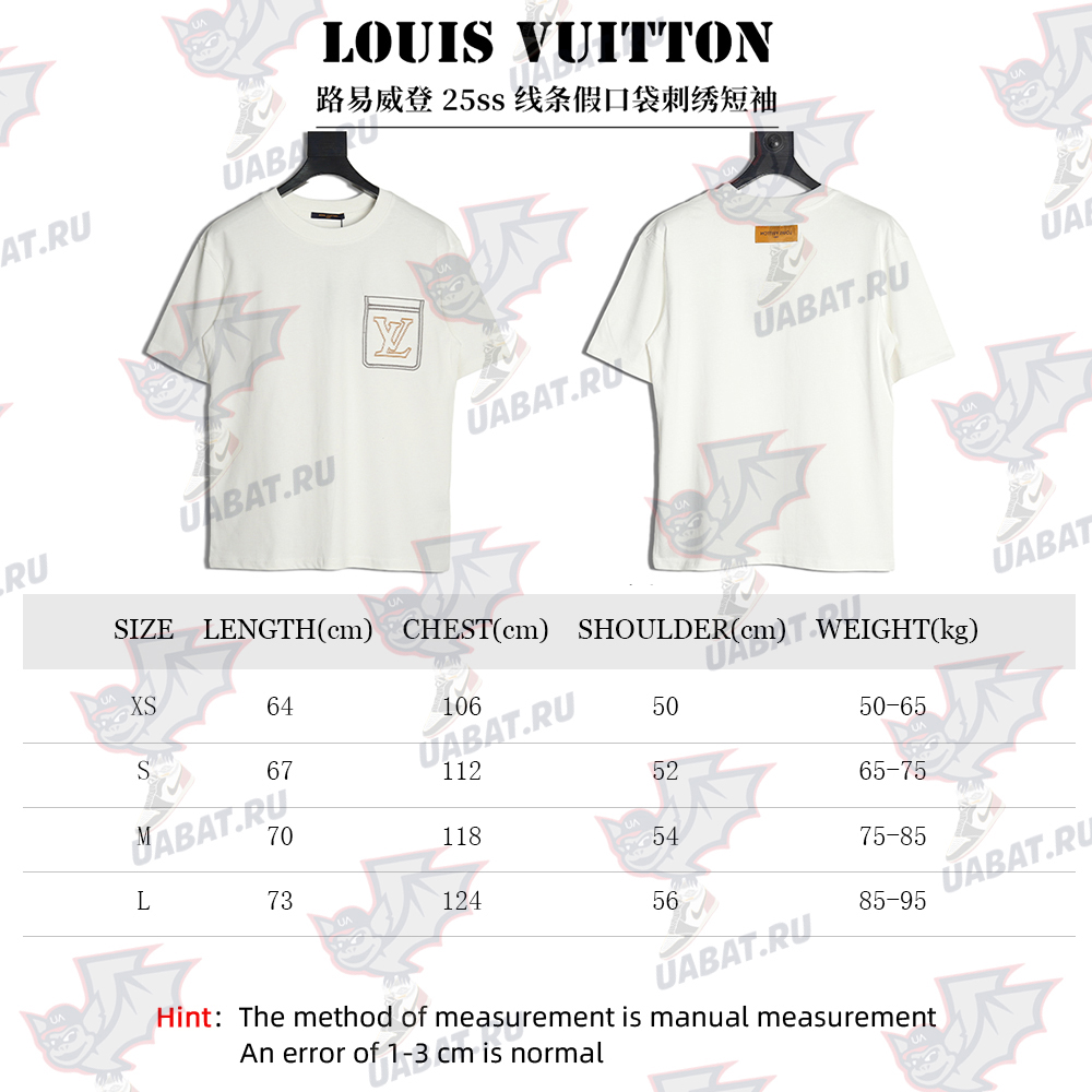 l0*is V*t0n line fake pockets embroidered short sleeves