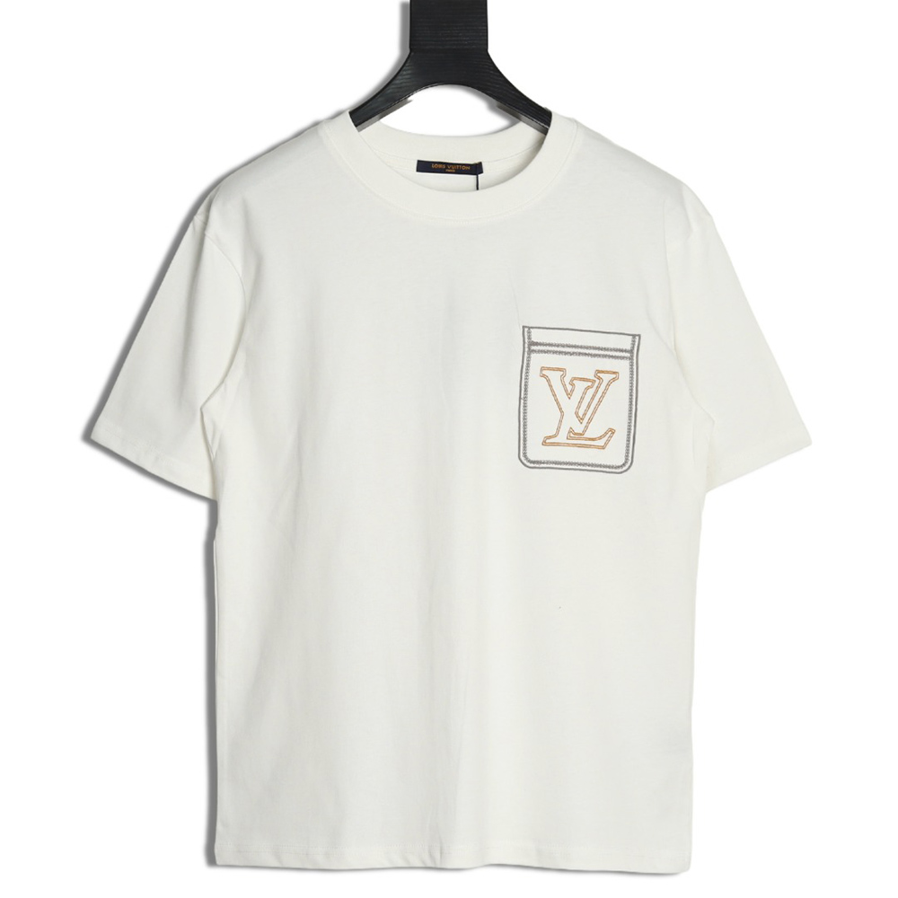 l0*is V*t0n line fake pockets embroidered short sleeves