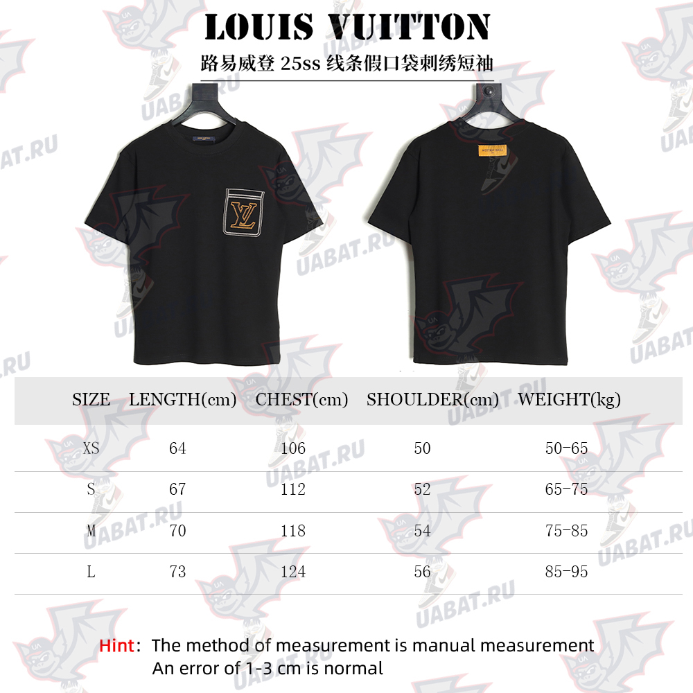 l0*is V*t0n line fake pockets embroidered short sleeves tsk1