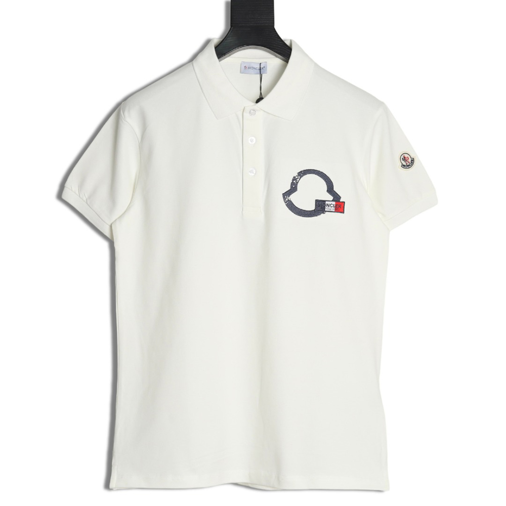 Moncler Chest Embroidered Logo Polo Short Sleeve