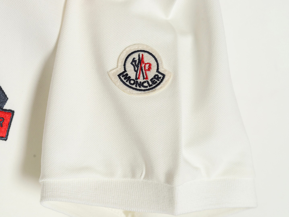Moncler Chest Embroidered Logo Polo Short Sleeve