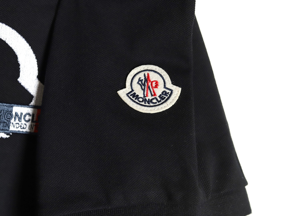 Moncler Chest Embroidered Logo Polo Short Sleeve TSK1