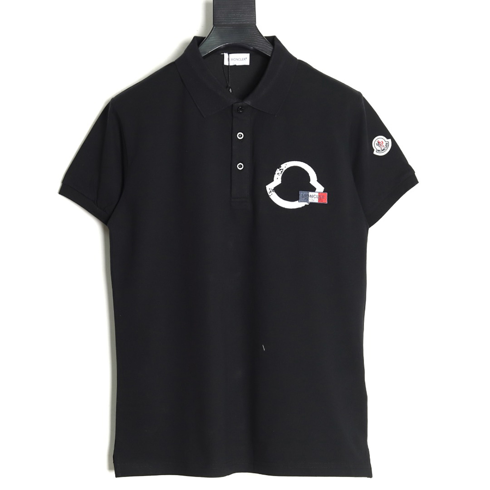 Moncler Chest Embroidered Logo Polo Short Sleeve TSK1