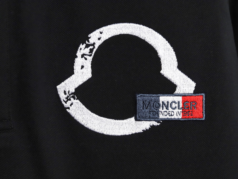 Moncler Chest Embroidered Logo Polo Short Sleeve TSK1