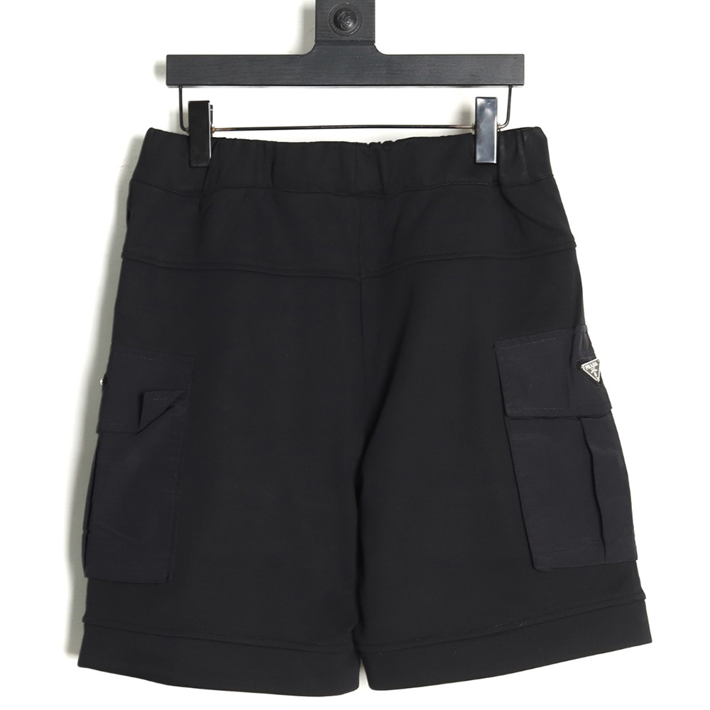 Pra*a multi-pocket logo shorts
