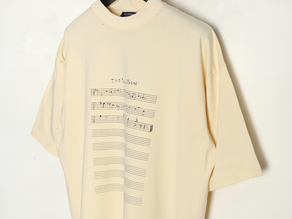 Ba*len*cia*ga sheet music short sleeve t-shirt