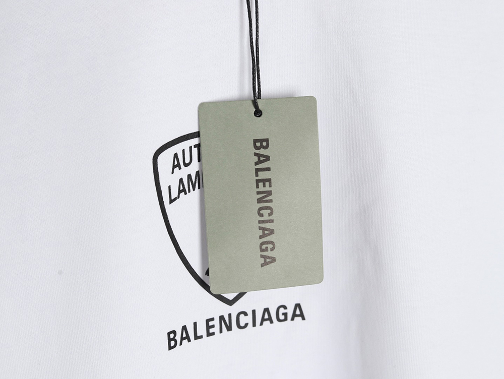 Ba*len*cia*ga & lamborghini joint printed short sleeve t-shirt