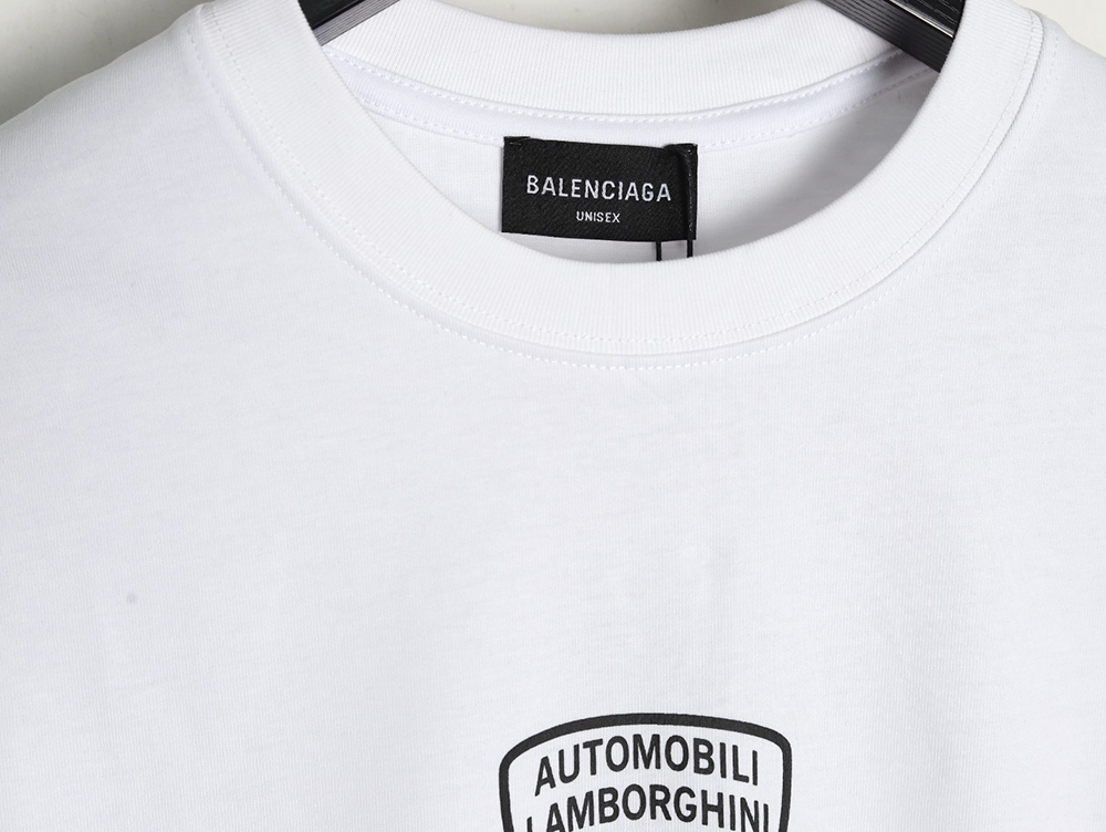 Ba*len*cia*ga & lamborghini joint printed short sleeve t-shirt