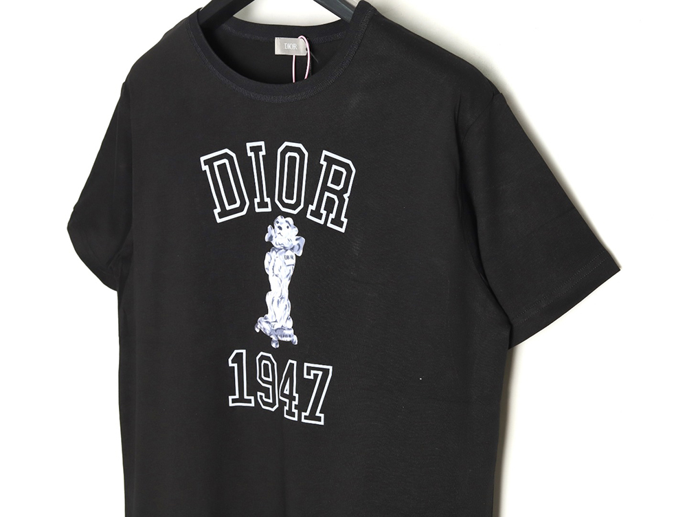 D*or bobby embroidered cotton slub jersey t-shirt