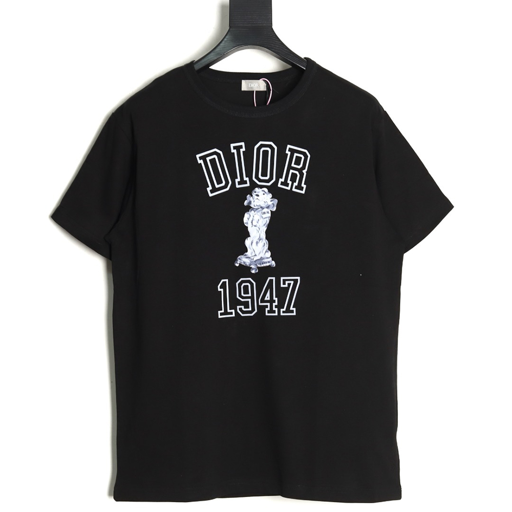 D*or bobby embroidered cotton slub jersey t-shirt