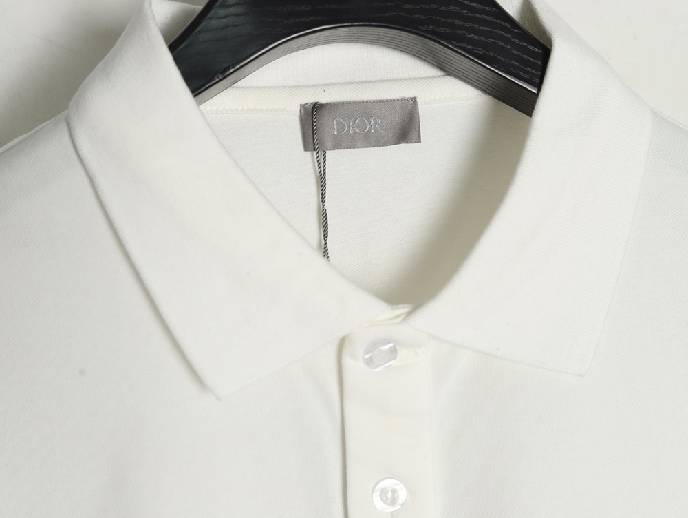 D*or cd gold embroidered letters polo short sleeve