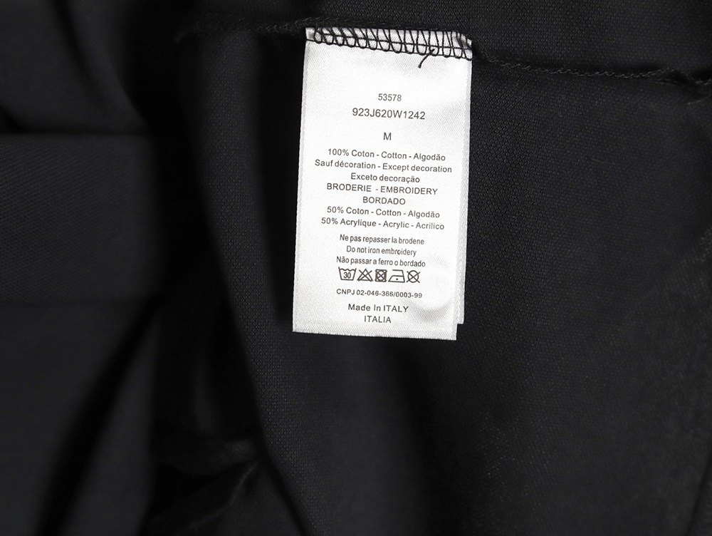 D*or cd gold embroidered letters polo short sleeve tsk1