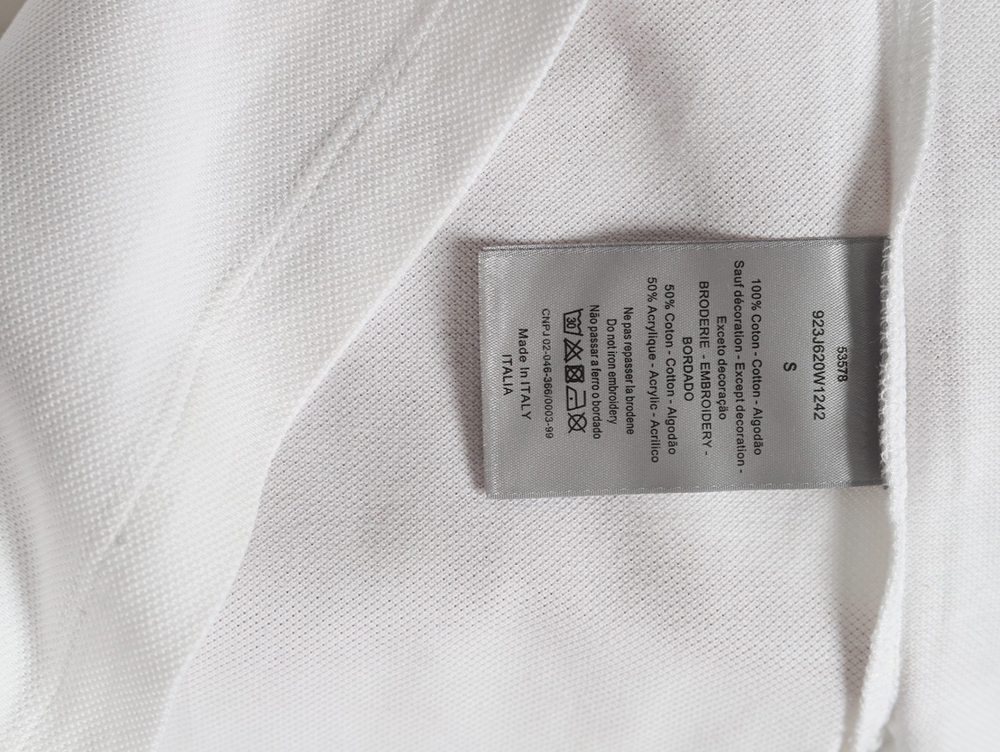 D*or embroidered cd letters polo short sleeve