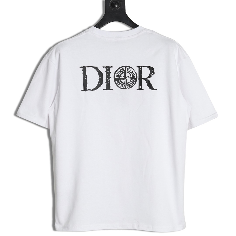 D*or & stone island crosshair print short-sleeved t-shirt