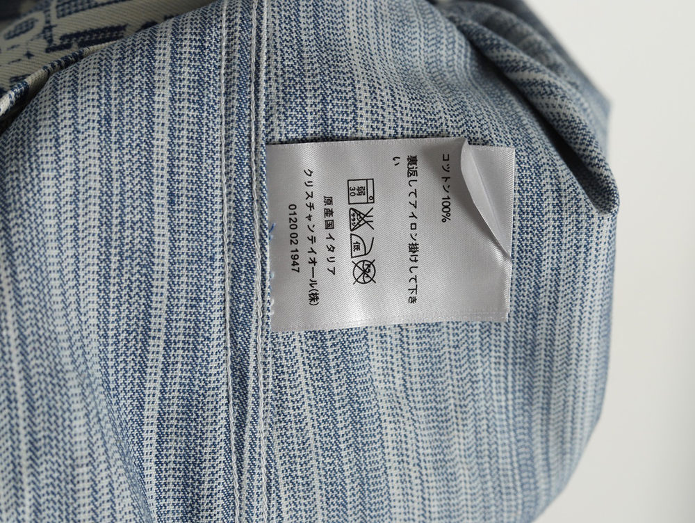 D*or all over print jacquard denim short sleeve shirt