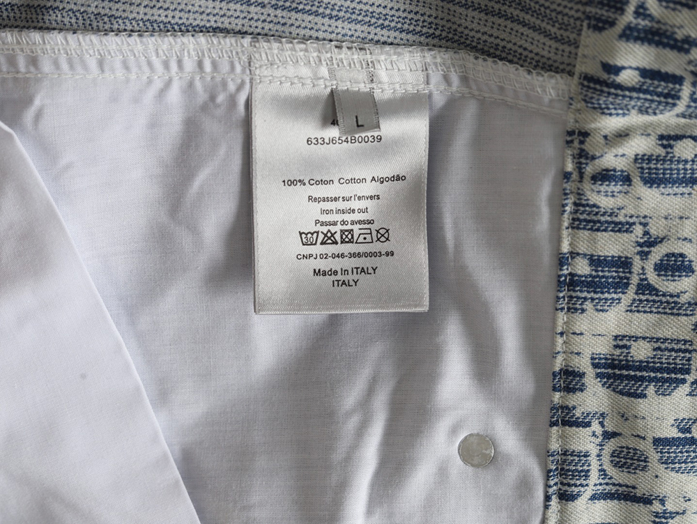 D*or all over print jacquard denim shorts