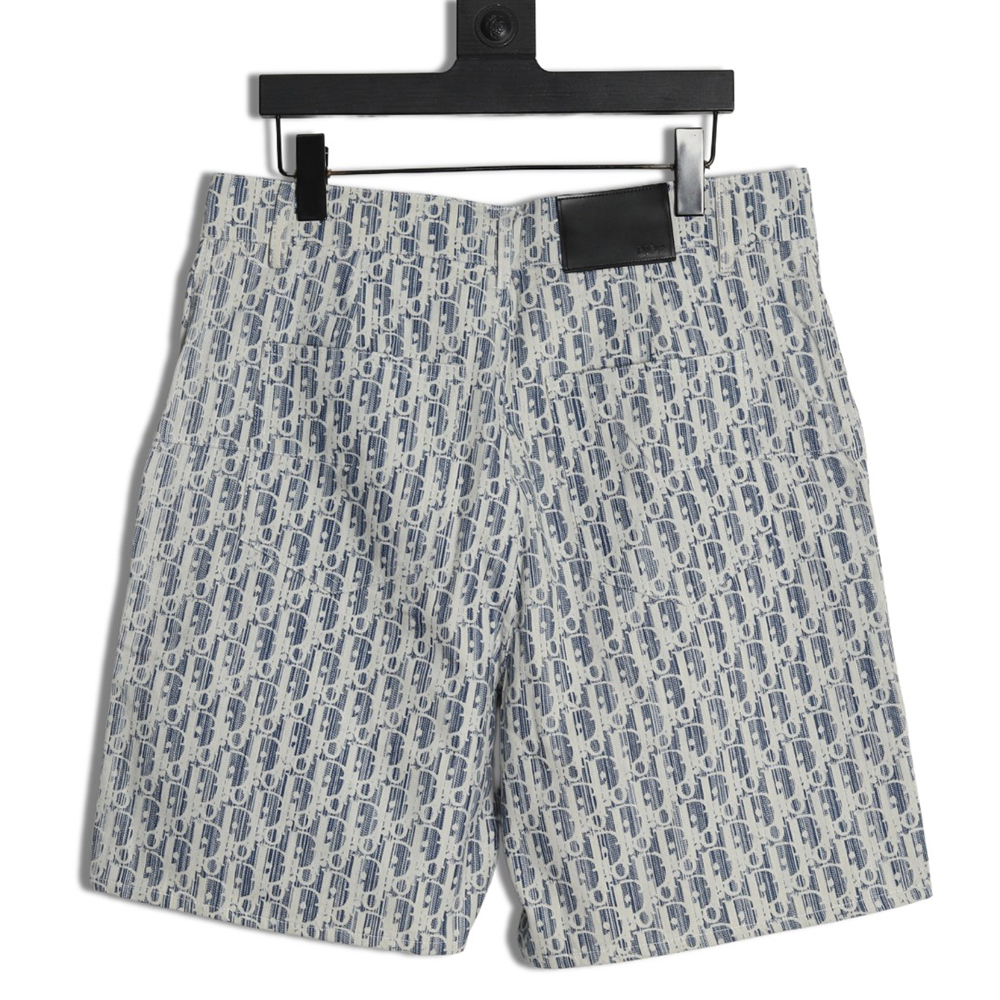 D*or all over print jacquard denim shorts