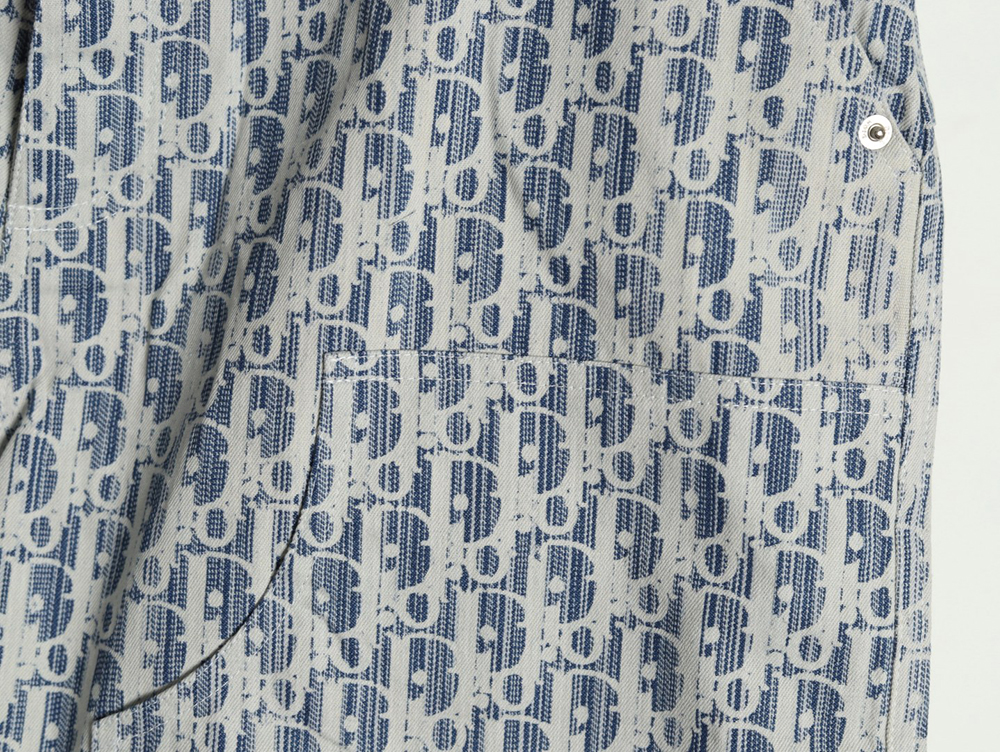 D*or all over print jacquard denim shorts