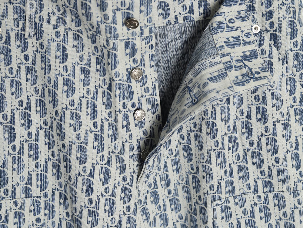 D*or all over print jacquard denim shorts