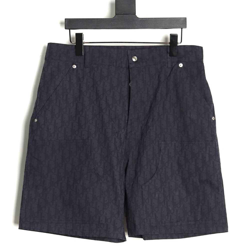 D*or all over print jacquard denim shorts tsk1