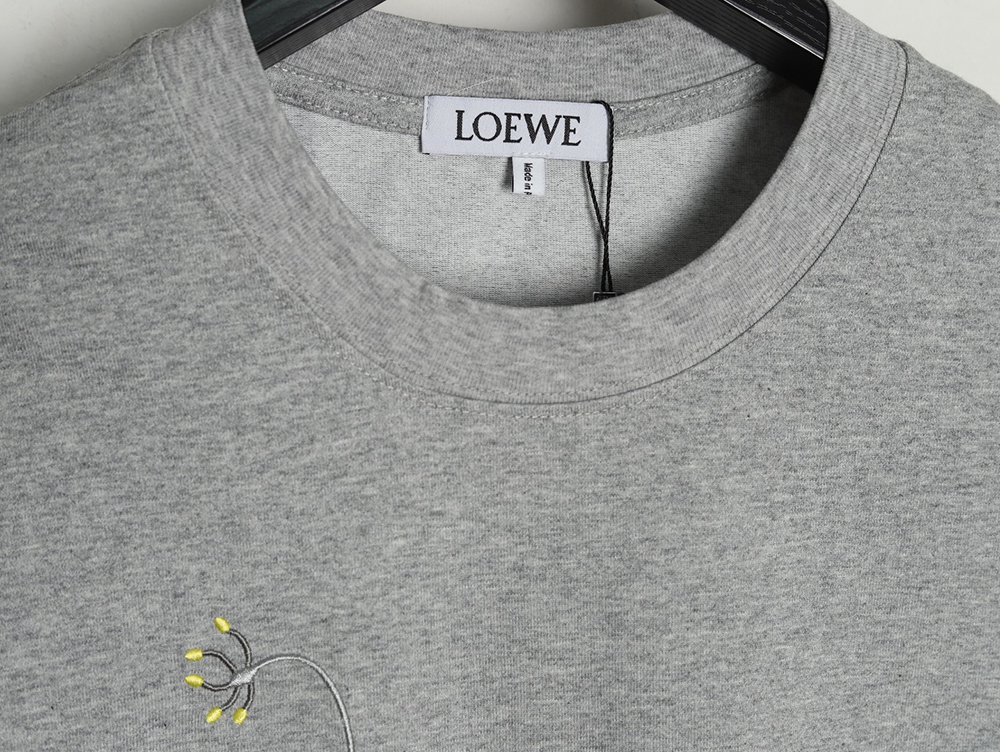 L0ew* whale print embroidered short sleeve