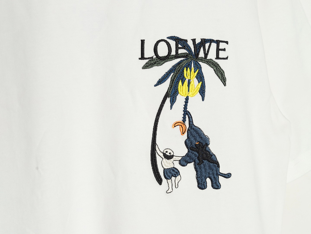 L0ew* embroidered coconut tree short sleeve t-shirt
